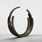 Bernar Venet rolled steel bracelet