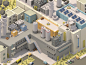 Low Poly Isometric Factory #1, Alex Safayan : A low poly style with a isometric angle factory made in blender.