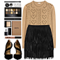 A fashion look from January 2016 featuring beige sweater, suede mini skirt and strap shoes. Browse and shop related looks.