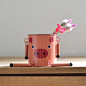 关节动物铁桶（猪） | Magibuy美奇#创意家居# #收纳桶# #可爱#