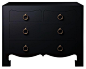 Bungalow 5 Jacqui 4 Drawer Chest in Black traditional dressers chests and bedroom armoires