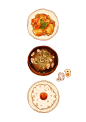 日本小吃 涂鸦 水彩 插画 手绘美食 素材 吃货 