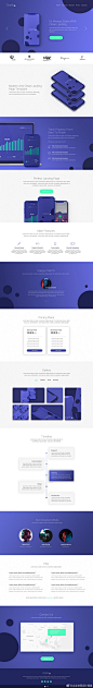 一款手机App的产品官网首页设计作品 Landing page design by Edijs Bogomolovs #网页设计# ​​​​