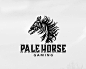PaleHorse标志  动物 黑马 个性 黑白色 马头 骏马 抽象 商标设计  图标 图形 标志 logo 国外 外国 国内 品牌 设计 创意 欣赏