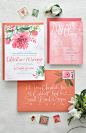 Watercolor #Calligraphy #Wedding Invitations via Oh So Beautiful Paper: http://ohsobeautifulpaper.com/2014/07/watercolor-calligraphy-wedding-invitations-julie-song-ink/ | Invitations + Photo: Julie Song Ink