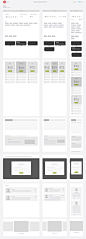 Responsive Website Wireframe Kit : Our new UX Kits Responsive Website Wireframe Kit is a massive library with 30 pages of content blocks, website elements, icons, wireframe examples and templates. Every single component comes in 3 options to quickly creat