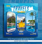 PSD travel and tour social media banner post