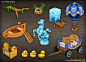 Hand-painted Low Poly Assets - FarmVille 2, Frank Vanderwel : Here are some of the hand-painted, low poly game assets that I made for the FarmVille 2 web game.  All assets are diffuse + alpha only, meant to be viewed from a top-down isometric perspective 