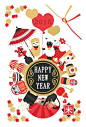 New Year Card ヒツジ: #过年