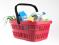 3D Illustration – basket full of goods