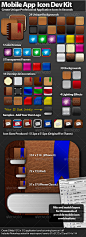 Mobile Icon Development Kit - GraphicRiver Item for Sale @chibi猫 竟然有图标的设计工具啊。赶紧下载一个哦