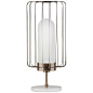 Show off your love of industrial decor with this striking caged shade table lamp with a lovely weathered brass finish.