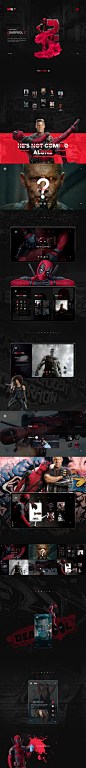 Deadpool 2 website concept on Behance