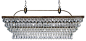 40-Inch Rectangular Glass Drop Chandelier traditional-chandeliers