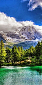 Blue Lake in Valle d’Aosta, Italy