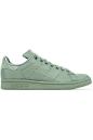 adidas Originals | Stan Smith 绒面革边饰缎面斜纹布运动鞋 | NET-A-PORTER.COM