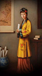 红楼梦金陵十二钗油画，中国文化与西方艺术