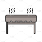 煤,烤肉架,计算机图标,绘画插图,膳食,户外,肉,烤的,彩色图片,烤炉