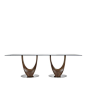 Mobius Large Dining with Bronzed Glass Top Table by Stefano Bigi - Shop Pacini & Cappellini online at Artemest