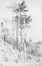 俄罗斯伊凡·伊凡诺维奇·希施金(Ivan I. Shishkin)树林油画作品二