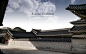 韩式青砖墙 旅游出行 名胜古迹 古式阁楼 建筑主题海报PSD_平面设计_海报