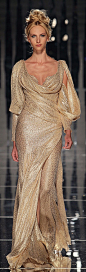 Gold evening gown - Abed Mahfouz Couture F/W 2011-2012