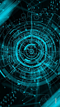 Tron: Legacy graphic. Circle expanded 3D