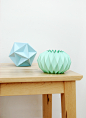 Accordion paper folding // Candle holders