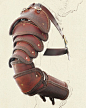 Segmented arm armour for sword arm: