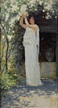 19世纪英国画家William Henry Margetson，以绘画唯美女性肖像闻名，画中女性大多悠闲自得，穿着时髦优雅。他绘画风格受到印象派和拉斐尔前派的影响，特别是受到Lawrence Alma-Tadema影响最深。