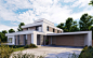 Bauhaus-Villa Architekturvisualisierung | Render Vision : Architekturvisualisierung einer Bauhaus-Villa in München.