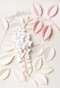 White Duranta : Paper sculpture for congratulations gift.