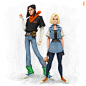 Android17&18, Gop Gap : Android17&18 by Gop Gap on ArtStation.