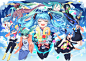 miku~ 10th Happy Birthday！ miku十周年生日快乐！「10th 君のいる世界には音も色も美しくなる」  Pixiv ID：64702675  四迹（四季）（可放大）