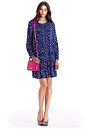 DVF Meadow Pleated Silk Tunic Dress : The DVF Meadow is the perfect silhouette to dress up or down in soft silk with pleat detailing, a hook and eye closure at neck and button cuff. Falls to mid thigh. Fit is true to size.