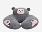 灰色可爱猴子u型枕_新图网 https://ixintu.com u型枕 猴子 灰色 枕头