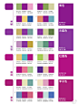 一组详尽的紫色系配色设计方案，附加色值，收藏转需吧！