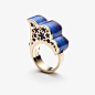 18kt yellow gold & Lapis-lazuli Designed by Annegret Morf