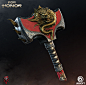 Zealot hammer of For Honor new event , Asen Xu : It's a new weapon for the new event of For Honor.
The main theme of this event is Culture Mixtion, so you can see a lot of Chinese traditional elements on this Viking's weapon.
My job was to create the mode