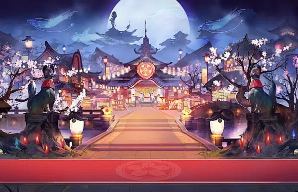 网易和风新作《阴阳师》白夜繁樱人鬼共生....