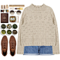A fashion look from March 2016 featuring long sleeve sweaters, high-waisted shorts and oxford shoes. Browse and shop related looks.