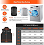 Heated Vest for Men with 8 Heating Zones, 2 Controllers and 3 Temp Levels, Lightweight Cold-proof Vest (Battery Not Included) at Amazon Men’s Clothing store