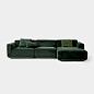 Develius Modular Sofa, Conf. F - Green