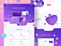 Financial Landing Page desktop gradient money credit card dashboard icon monster illustration bank financial landing page