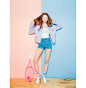 운명을 찾아서 JK by 츄(chuu) : 블루데님재킷 보다 소녀소녀해!달달한 파스텔 컬러의 오버핏 재킷