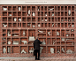 brick wall transformed into a magnified type case by wessels boer