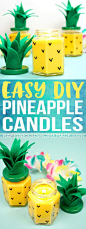 Diy Candles Ideas : These Easy DIY Pineapple Candles are SO simple to make and they smell amazing!