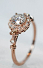 I don't normally like Vintage diamond rings but I love the detail on this one... | rings | Pinterest