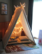 房里搭一个这样的小帐篷 睡觉肯定好欢乐！