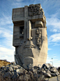 The Mask of Sorrow near Magadan, Russia is a 1996 statue commemorating the prisoners of the Gulag concentration camps.  Haunting and powerful - the sun shines through the right eye during certain times of the year as it rises...: 